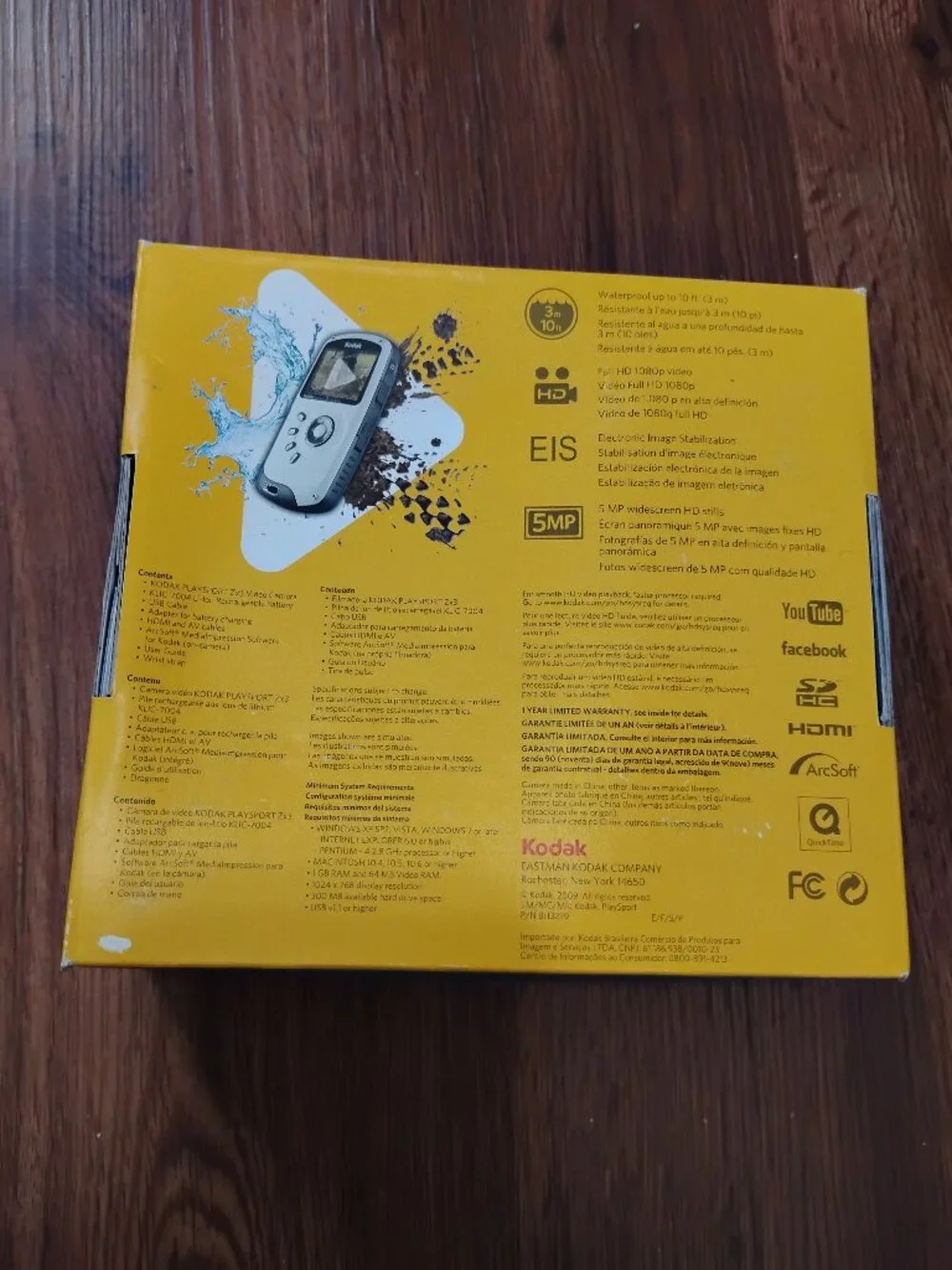 Kodak Play Sport Zx3 Digital Video Waterproof Action Camera Pocket HD 1080P